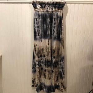 Tie dye maxi skirt
